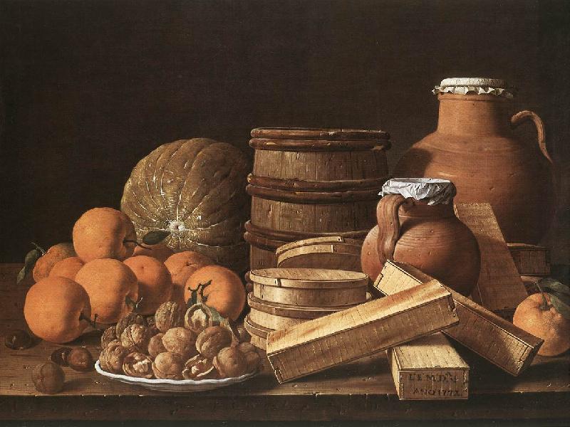 MELeNDEZ, Luis Still Life with Oranges and Walnuts ag oil painting image